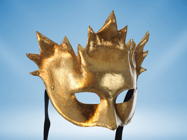 Men's Masquerade Mask Joker Comedy Venetian Silver Gold | Masquerade Store