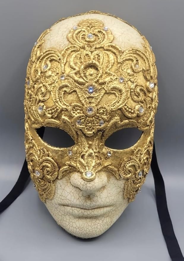 Ensemble masque yeux grands fermés et cape à capuche en satin noir - Tenue Halloween - Tenue de mascarade