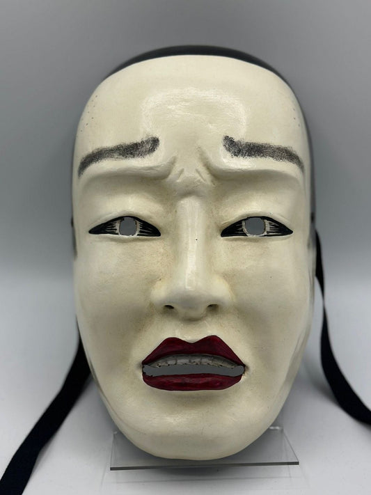 Japanese Noh-mask, Nohmen mask of a man , Japanese theater mask - Koomote mask.